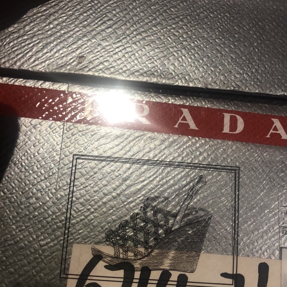 Prada Black Woven Wedge Sandals, 7.5 - Picture 8 of 8